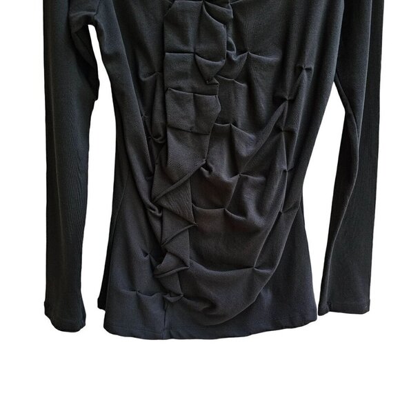 Jarbo Women's Long Sleeve Ruched TopPima Cotton & Lycra Made In Peru, Size Small - Picture 7 of 10